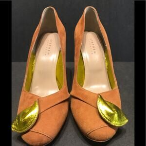 Stephen 🇮🇹cognac suede HH with kiwi green detail